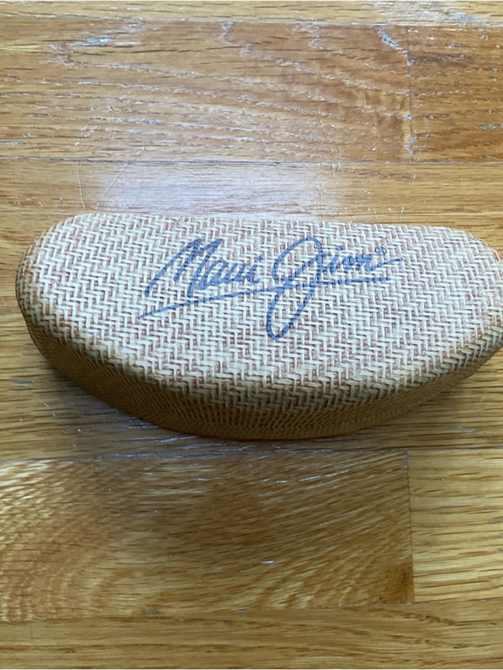 Maui Jim Peach Woven Sunglasses Case with Tropical Drawstring Pouch - Picture 2 of 2